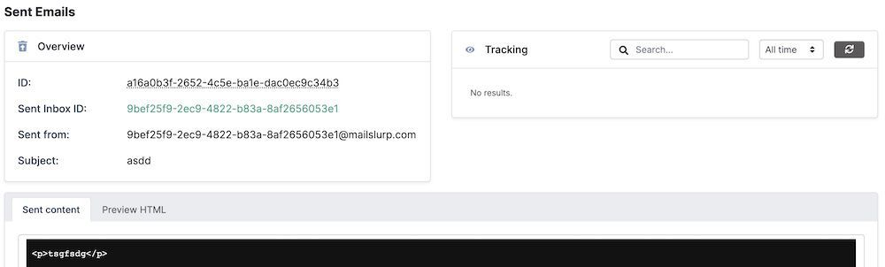 sent email view